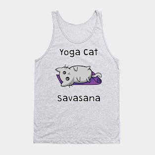 Yoga Cat Savasana Tank Top